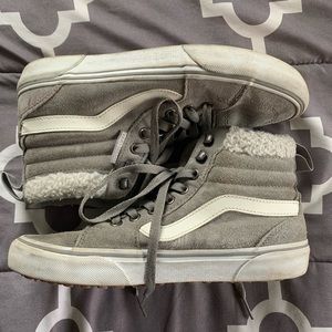 Grey Womens SZ 7 Hight Top Vans